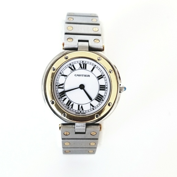 Cartier Accessories - Cartier Santos Yellow Gold & Stainless Steel Watch